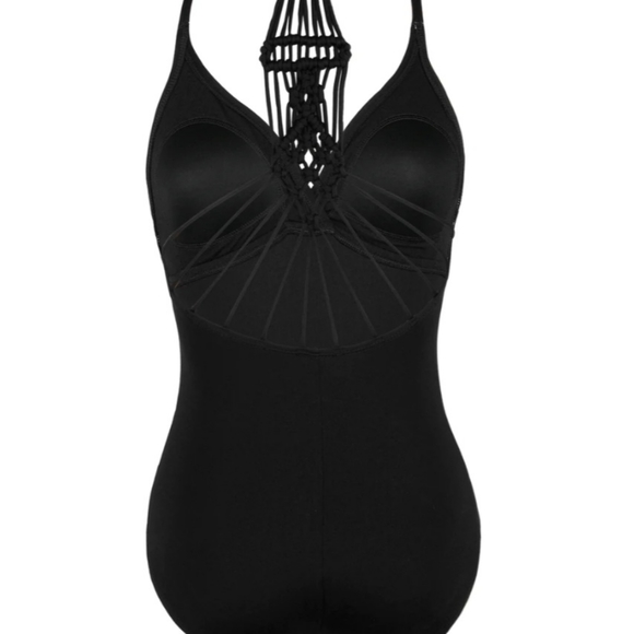 Hilor Women's Shirred Halter One Piece Swimsuit - Picture 2 of 7